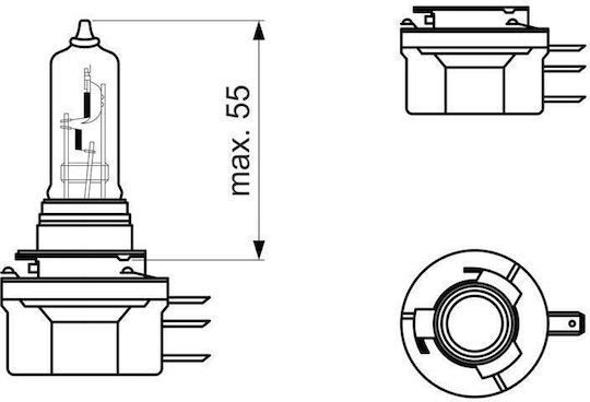 Bosch Lămpi Autoturismului H15 Simple 12V 55W 1buc