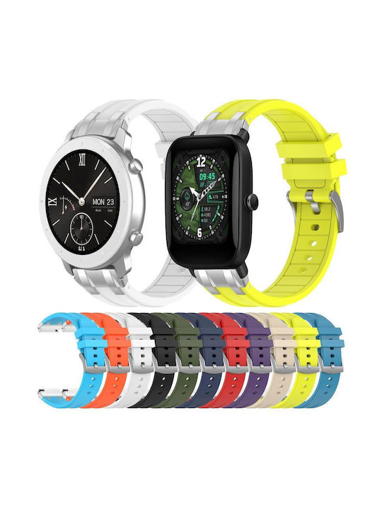 Λουράκι Σιλικόνης Ασημί (Amazfit Bip Lite)