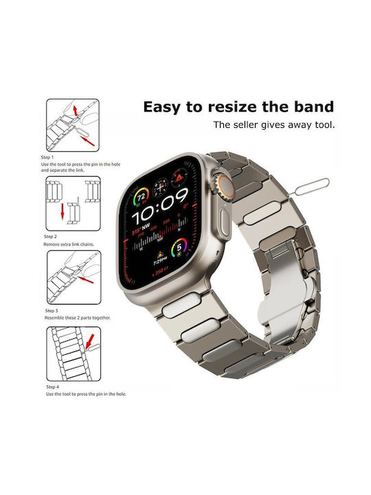 Silver Strap Galaxy Watch Ultra Ultra 2 Apple Watch 38/40/41/42mm