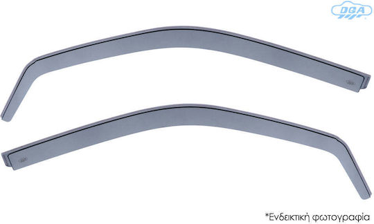 DGA Σετ Ανεμοθραύστες Αυτοκινήτου Μπροστινοί Σκούρο Φιμέ για Honda Civic 2006-2012 2τμχ
