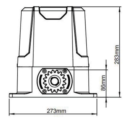 Μοτέρ Συρόμενης Γκαραζόπορτας έως 800kg PYM-N2208-000