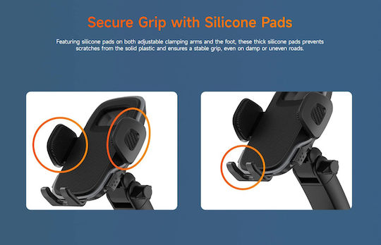 Ulefone Armor Mount Βάση Κινητού Αυτοκινήτου με Ρυθμιζόμενα Άγκιστρα Μαύρη