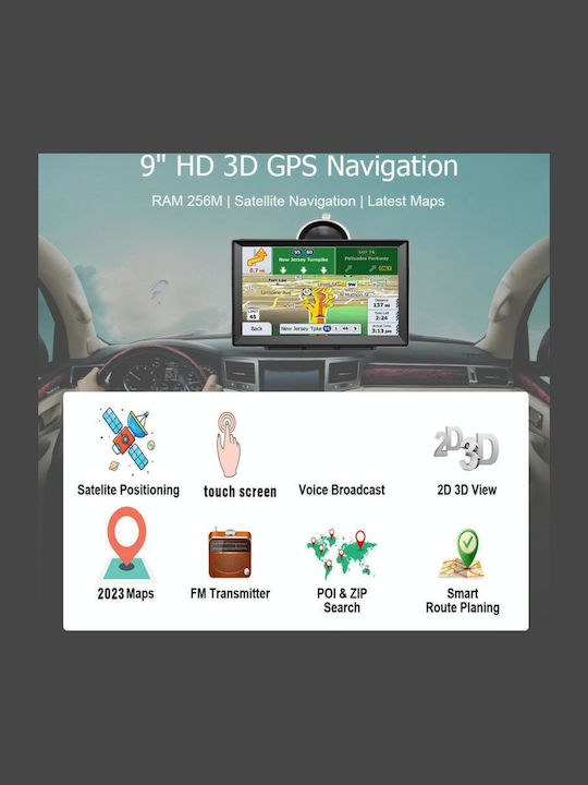 Ηχοσύστημα Αυτοκινήτου (Bluetooth/USB/WiFi/GPS) με Οθόνη Αφής 9"