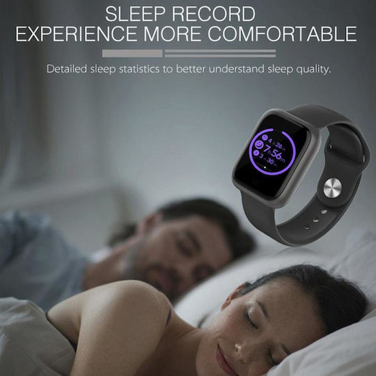 Hamtod GT1 Smartwatch with Heart Rate Monitor (Black)