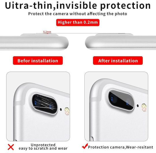 Προστασία Κάμερας Tempered Glass Διάφανο για το iPhone 8 Plus, iPhone 7 Plus