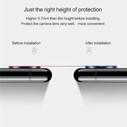 Camera Protection Metal Frame Silver for the iPhone X