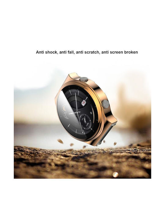 Full Coverage Silikonhülle in Rose Gold Farbe für Huawei Watch GT 2 Pro