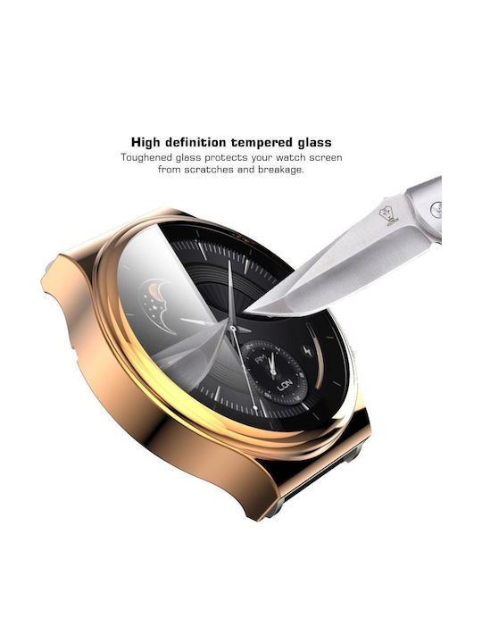 Full Coverage Silikonhülle in Rose Gold Farbe für Huawei Watch GT 2 Pro