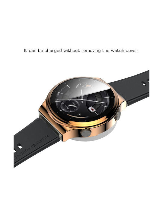 Full Coverage Silikonhülle in Rose Gold Farbe für Huawei Watch GT 2 Pro