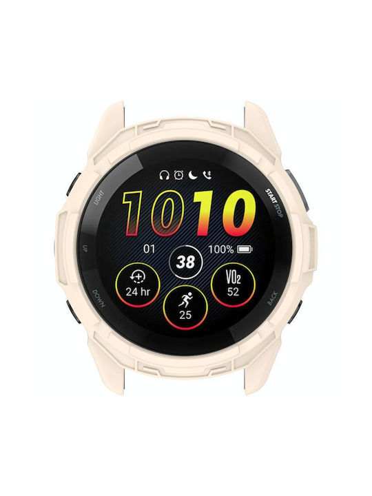 Forerunner Carcasă de Plastic cu Sticlă în culoarea Alb pentru Garmin Forerunner 265