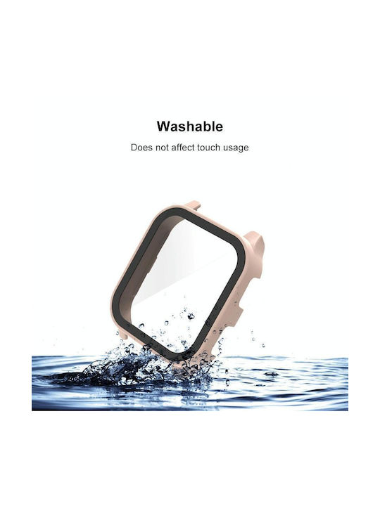 Garmin Venu Sq2 Pc + 9h Tempered Glass Integrated Protective Watch Case Ivory White