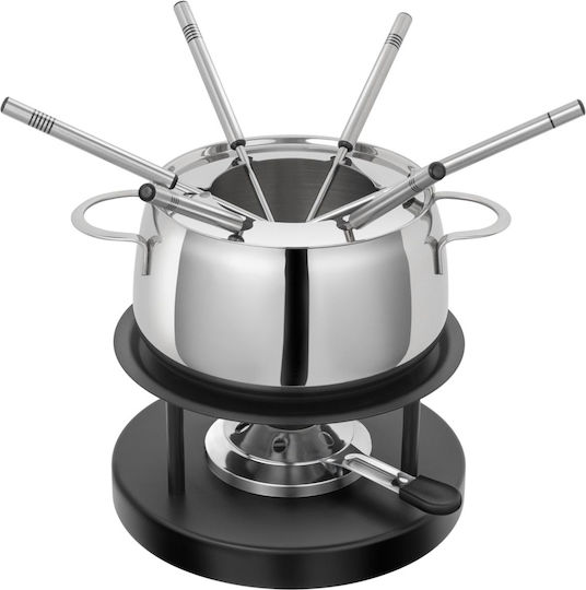 Kuhn Rikon Vas Pentru Fondue Cu Lumină De Ceai Din Oțel Inoxidabil Gri 15x15cm