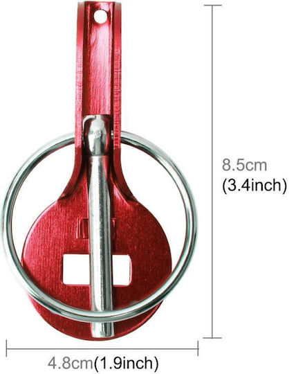 A Pair Universal Automobile Engine Cover Lock Carbon Fiber Hood Lock Car Modification Cover Lock Pull-type Engine Cover Lock Mount Bonnet Hood Pins Lock For Car Modification(red)