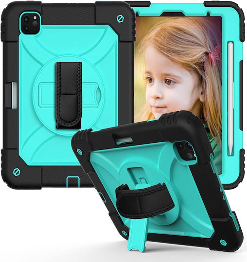 Case Ipad Pro 11/air 5/4 Stand Shoulder Strap Turquoise