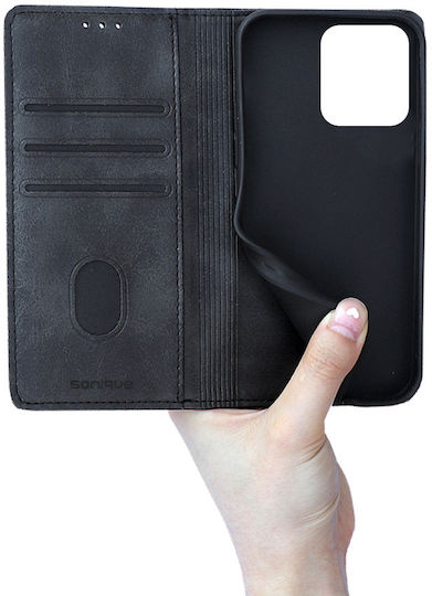Vintage Magnet Wallet Mobile Phone Case Sonique Motorola Moto G75 5g Black