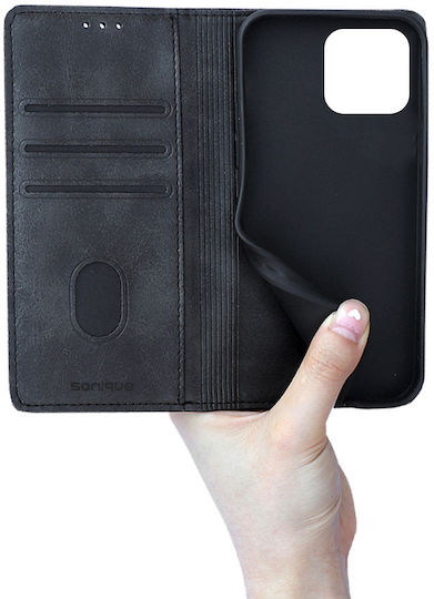 Калъф Портмоне Vintage Magnet Wallet Sonique Motorla Edge 60 Pro 5g Черен