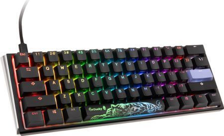 Ducky One 3 Classic Gaming Mechanical Keyboard 60% with Cherry MX Blue switches and RGB lighting (English US)
