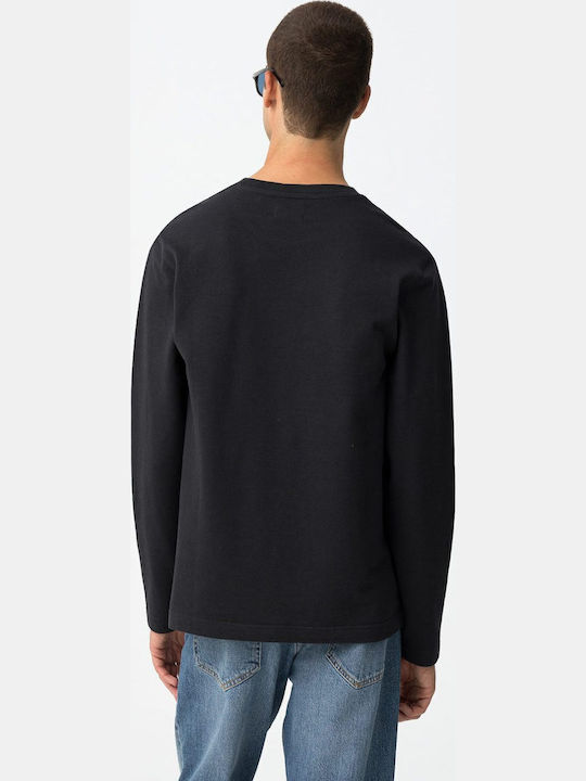 Herrenblusen Langarm Blau