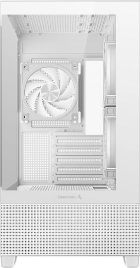 Deepcool CG380 3F Gaming Midi Tower Κουτί Υπολογιστή με Πλαϊνό Παράθυρο και ARGB Φωτισμό Λευκό