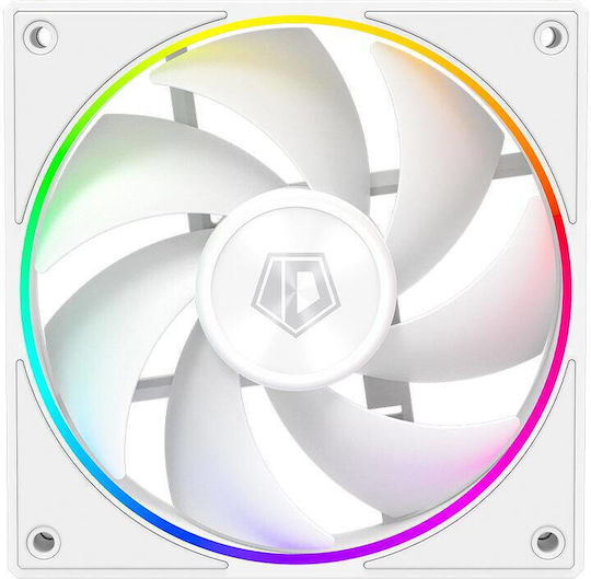 ID-Cooling Ventilator Pentru Carcasă 120mm (2000rpm / 78cfm) cu Iluminare ARGB și Conexiune 3-Pin Alb