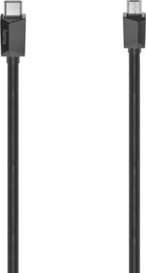HAMA Cablu USB 2.0 USB-C Masculin - USB-C / USB-B Negru 0.75m 00200644