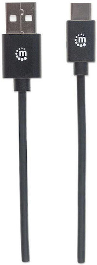 Manhattan USB Typ-C Kabel USB 2.0 männlich USB-A Schwarz 3m 216282