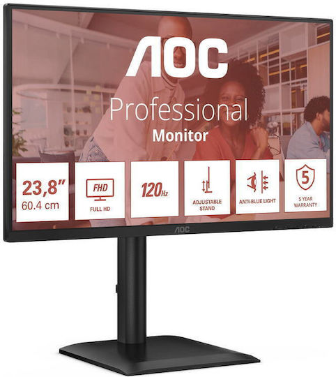 AOC 24E4CV IPS Monitor 23.8" FHD 1920x1080 with Response Time 4ms GTG