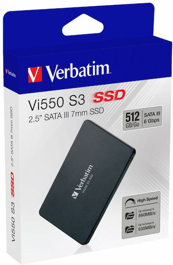 Verbatim Vi550 S3 SSD 512GB Type 2.5'' with SATA III Connection 49352