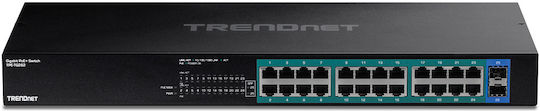 Trendnet TPE-TG262 Unmanaged L2 Switch με 24 Θύρες Gigabit (1Gbps) Ethernet και 2 SFP Θύρες
