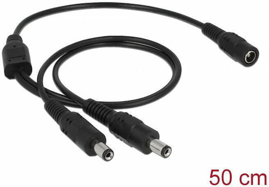 DeLock DC - DC Cablu 0.5m Negru (83286)
