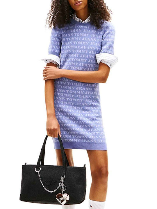 Mini Knitted Purple Dress