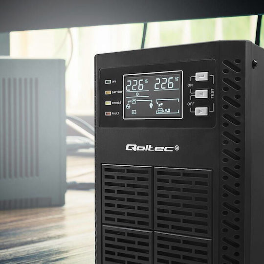 Qoltec USV 1000VA 1000W mit 2 Schuko-Steckdosen