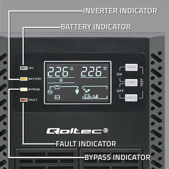 Qoltec 52281 UPS On-Line 2000VA 2000W