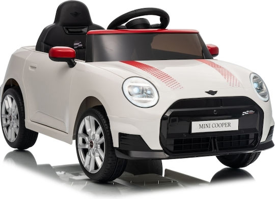 Mini Cooper S Μονοθέσιο με Τηλεκοντρόλ Licensed 12 Volt Λευκό για 2+ Ετών