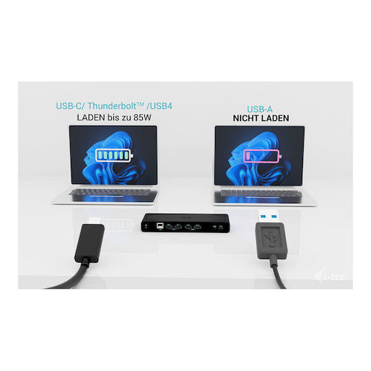 I-tec I-tec Universal Dual 4k Display Station Docking 2xdp 2xhdmi Lan Audio Power Delivery 85w 14176914 8595611707100