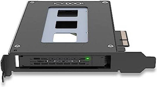 Icy Dock Tougharmor 1x 2.5" 9.5mm U.2/u.3 Nvme To Pcie 4.0 X 4 Card Black (MB111VP-B)