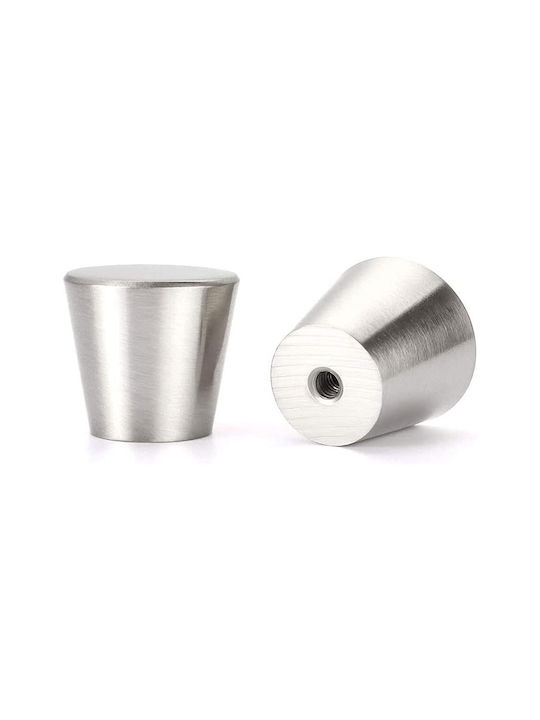 Knobs Αντικέ Πόμολο Επίπλου από Μέταλλο Silver Φ23mm B082W88KFS 15τμχ