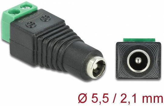 DeLock Βύσμα DC female Μαύρο 65421