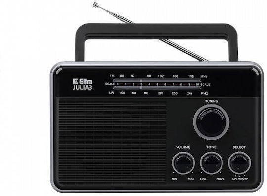 Eltra Julia 3 Portable Radio Battery Black