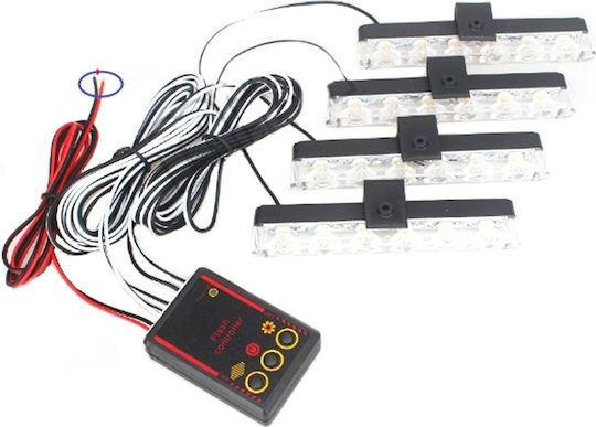 Set LED Nissan Note 12V 6W 100cm with Red Lighting 4pcs