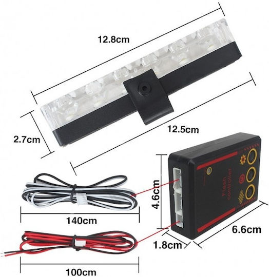 Set LED Nissan Note 12V 6W 100cm with Red Lighting 4pcs