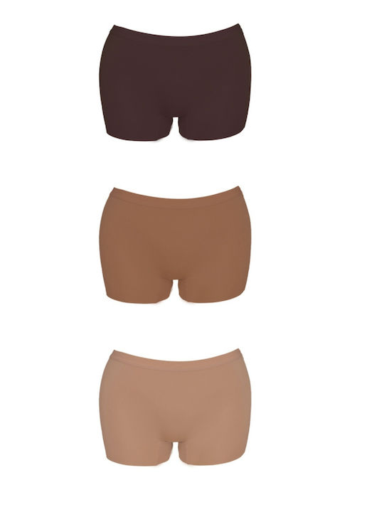 Γυναικεία Boxer 3Pack χωρίς Ραφές Πολύχρωμο