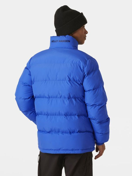 Μπουφάν Puffer Αδιάβροχο Διπλής Όψης Μπλε