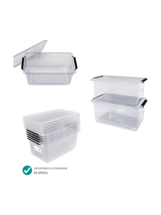 Deuba Plastic Cutie de Depozitare cu Capac Transparent 30x20x12cm 1buc