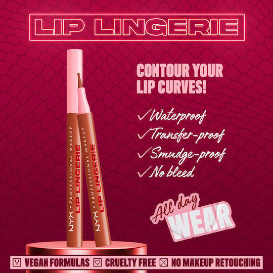 NYX Professional Makeup Lip Lingerie Молив За Устни 02 Naughty Nude