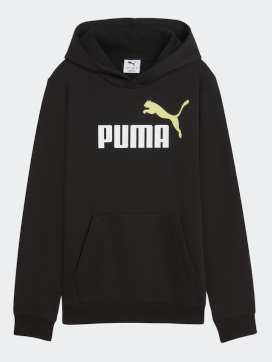Kids Sweatshirt with Hood and Pockets Black
