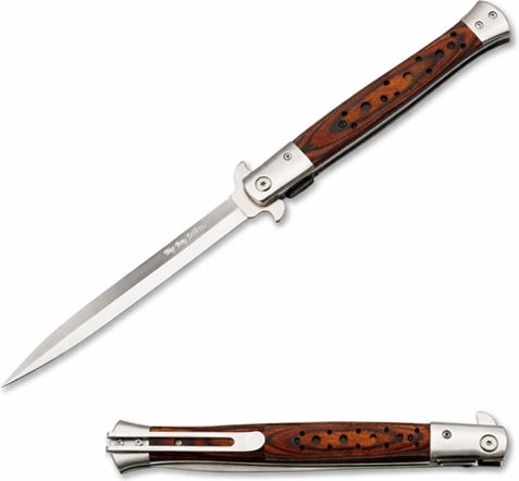 Stiletto Taschenmesser Braun