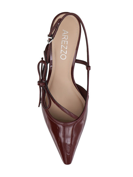 Patent Leather Burgundy Medium Heels