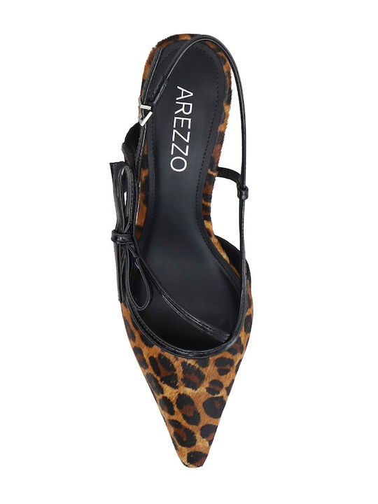 Synthetic Leather Brown Medium Heels