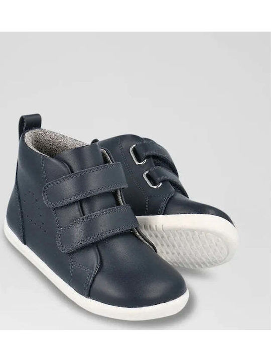 Iwalk Grass Court Kids Sneakers High with Scratch Navy Blue